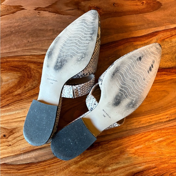 EUC ABLE pointed leather snakeskin mules - Picture 7 of 7